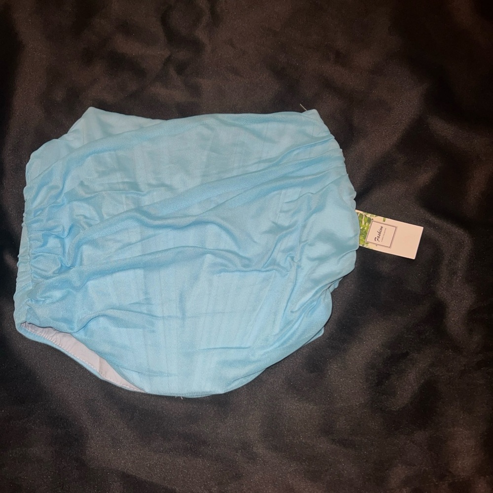Blue Corset Crop Top, nwt